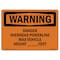 Signmission OSHA Warning Sign, 3.5" Height, 5" Width, Danger Overhead Powerline Max Vehicle Height, Landscape OS-WS-D-35-L-12036 - alternate 1